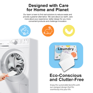 Biodegradable के पर्यावरण के अनुकूल कपड़े धोने का साबुन पेपर शीट लैवेंडर आवश्यक तेल सफाई शिशुओं कपड़े - Product Image 4