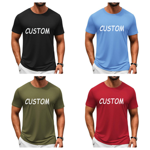 T-shirt Homme Personnalisable avec Logo, Vêtement de Sport Actif pour Musculation, T-shirt de Fitness Moulant et Ajusté pour Hommes - Product Image 1