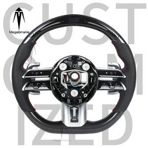 Nouveau volant en fibre de carbone LED pour Benz Classe <span class=keywords><strong>C</strong></span> Classe G Classe E GLE GLC GT <span class=keywords><strong>Amg</strong></span> Gt C63 W204 W205 W213 W219 W222 Gtr C190 GLS - Product Image 1