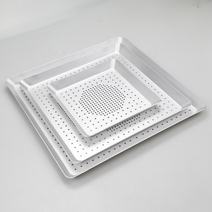 Quadrato in alluminio forato <span class=keywords><strong>teglia</strong></span> per <span class=keywords><strong>Pizza</strong></span> con fori per la cottura del forno, <span class=keywords><strong>Pizza</strong></span> gadget - Product Image 1