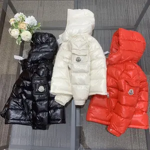 2024 Лидер продаж, Детский пуховик с капюшоном, детское Утепленное зимнее пальто, верхняя одежда для мальчиков и девочек