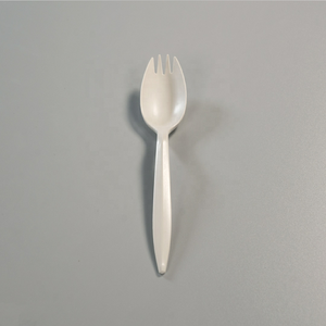 Biodegradable Disposable Plastic Corn Starch Spork Salad Spoon And Fork Gold Supplier