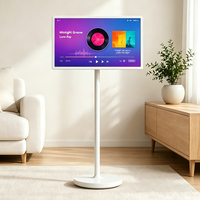 Écran intelligent Bestie de 32 pouces, moniteur tactile Android mobile, écran FHD rotatif avec roulettes et batterie rechargeable intégrée