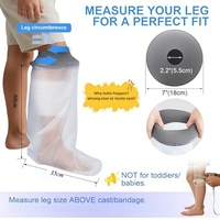Housse de protection imperméable pour pansements, sac de douche pour enfants, blessure au pied, à la cheville, pour garder les blessures au sec, réutilisable, durable