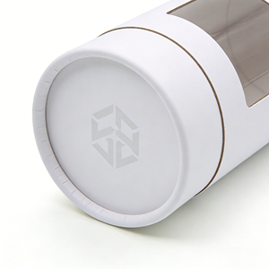 High Quality Cylindrical Cardboard Box With PVC Window Custom Size Luxury Round Paper Tube For Tea Food Packaging - Product Image 6