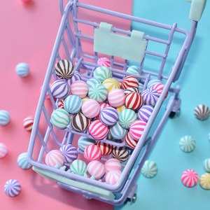 Figuras Artísticas de Resina con Rayas de Sandía de Colores Mezclados, Pintadas a Mano, Sin Agujero, Simulación de Caramelos, Accesorios para Niños - Product Image 6