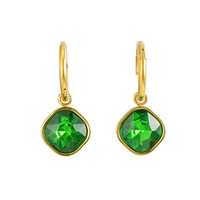 Boucles d'oreilles en acier inoxydable, boucles d'oreilles croisées en or 18K, titane et diamant, vente en gros