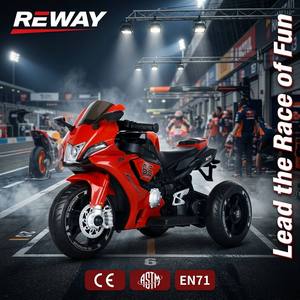 Motocicleta Eléctrica Infantil con Licencia REWAY, Vehículo de Carreras de 3 Ruedas para Niños Pequeños, Juego al Aire Libre, Suministro Directo de Fábrica B2B - Product Image 1