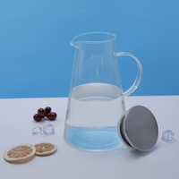 Bouilloire à thé triangulaire en verre borosilicate grand format, prix d'usine, blanc froid, écologique, double température chaud/froid, logo personnalisé, pour la maison
