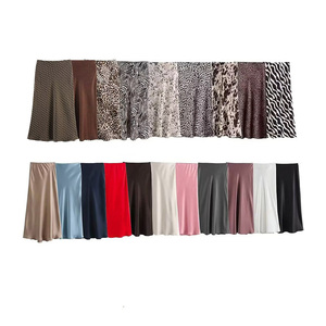 2025 Women's <strong>Skirts</strong> Casual Midi Multi-Color Half <strong>Skirt</strong> New European and American Style Spring and Summer Fashion <strong>Wrap</strong> Dress - Product Image 2