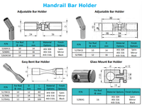 Accessoires de fixation en acier inoxydable 304/316 pour barre transversale de main courante de balcon de villa, résistants à la rouille, modernes