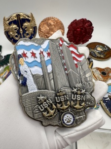Moneda de desafío con patrón de estatua Tribu Vintage, chapada en plata y oro, clip para billetes, decoración de interiores, artesanía, recuerdo - Product Image 1