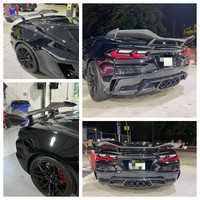 Aileron arrière en fibre de carbone véritable de Style édition avec supports renforcés pour Chevrolet Corvette C8 Z06 2023 2024