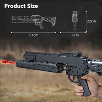 14014 Pistola de Bloques Lanza Granadas para Adultos Ensamblaje de Alta Dificultad Arma de Fuego Equipo para Juego de Disparos Modelos de Armas de Fuego