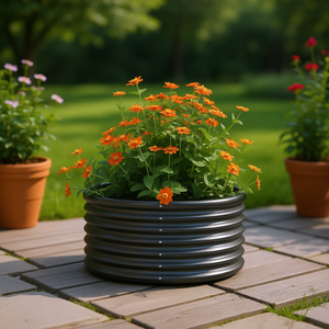 Jardinière intelligente en acier anthracite avec revêtement en poudre pour usage extérieur - Product Image 2