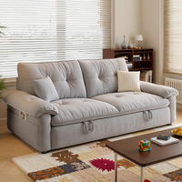 Sofá Cama 3 en 1 Color Blanco Crema, Sofá Cama Extraíble de Tela Lavable Moderna, Sofá Cama para Sala de Estar con Funda Extraíble