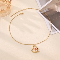 Collier avec pendentif en forme de cœur vintage avec perle de rêve et papillon rouge, bijoux attrayants et magnifiques pour filles TGXL15692