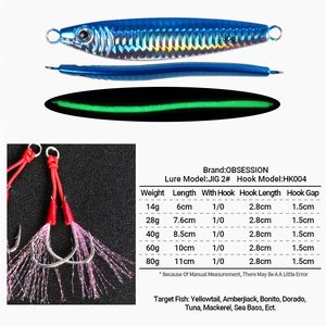J2 80G Señuelo de Pesca Metal Jig <span class=keywords><strong>Fish</strong></span> Hook Shore Casting Swimbait Cuchara Cebo <span class=keywords><strong>Artificial</strong></span> Láser LAGO Ocean Tackle <span class=keywords><strong>Set</strong></span> - Product Image 2