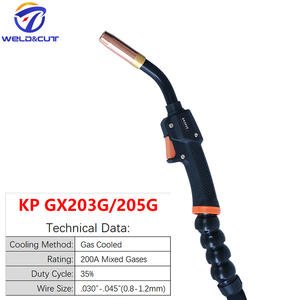 Antorcha de Soldadura MIG <span class=keywords><strong>Kemppi</strong></span> Flexlite GX203G de 200A Refrigerada por Aire de 5m para Soldador MIG Industrial - Product Image 1