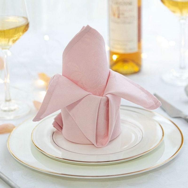 Premium 100 Cotton Pink Jacquard Event
