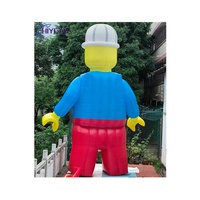 Mascotte géante gonflable Legou Man, figurine gonflable en Oxford durable pour la publicité et la décoration de fêtes