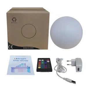 Décor de piscine 16 couleurs rvb changeant par télécommande Rechargeable IP65 étanche LED lumières flottantes boule de piscine