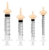 Seringue d'alimentation en silicone pour animaux de compagnie, tétine écologique étanche IPX5 pour chatons et chiots nouveau-nés, injecteur de liquide à motif uni