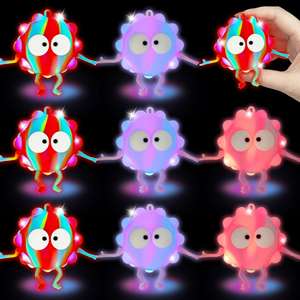 Fluorescent Cute Virus Keychain | Fun & Glowing Design | Perfect for Kids & Party <b>Gifts</b> Fidget Toy - Product Image 1