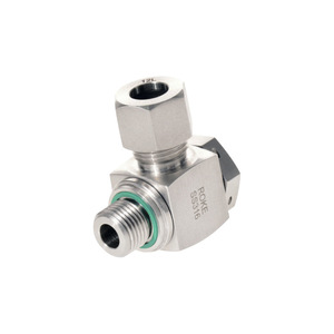 ข้อต่อข้อศอกสแตนเลส ROKE 316 SS DIN2353 ข้อต่อท่อไฮดรอลิก 6-42 มม. สำหรับน้ำ น้ำมัน แก๊ส - Product Image 1