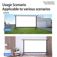 Écran de projection de cinéma maison personnalisé 16:9 100 120 150 pouces, pliable, portable, en tissu, pour extérieur, bureau
