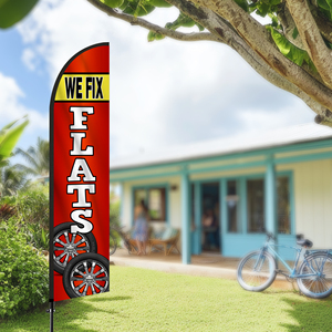 Bandera de <span class=keywords><strong>playa</strong></span> de plumas personalizada, decoración de publicidad al aire libre de alta calidad, tipo lágrima, banderas para arreglar pisos, promoción de ventas - Product Image 5