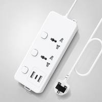 Enchufe múltiple personalizado con interruptor independiente, carga USB, PP ignífugo, orificios grandes, extensión universal