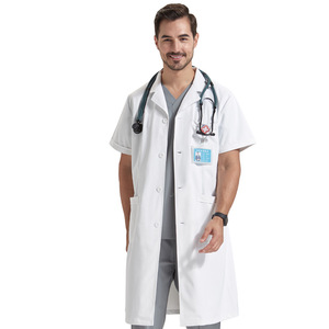 Blouses de laboratoire unisexes à la mode en coton durable, parfaites pour les étudiants, les techniciens et les travailleurs de la santé. - Product Image 6
