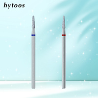 HYTOOS Embouts de ponceuse à ongles diamantés coniques ronds de 2 mm, embout de sécurité russe pour cuticules, nettoyeur de peaux mortes, outil de préparation des ongles