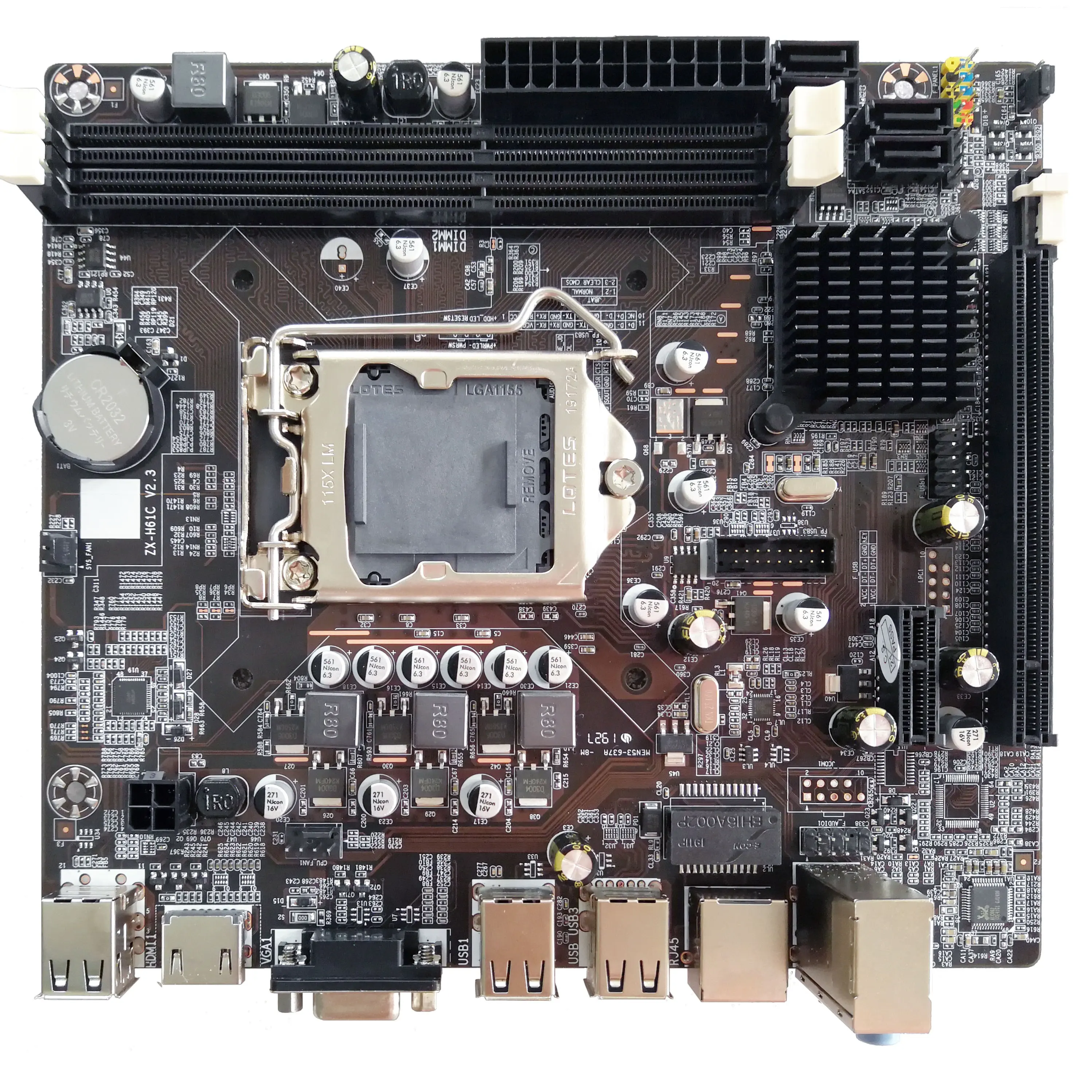 Harga Pabrik M-ATX Socket 1155 Motherboard Mainboard H61 Di Pabrik Saham Harga M-ATX Socket 115