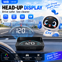 OBD2 Auto HUD Head-up-Display Digitaler Tachometer Drehzahlmesser Wassertemperatur Spannungsalarm Auto-Helligkeit LED-Anzeige