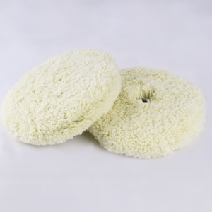 Chất lượng tốt 8 "<span class=keywords><strong>double</strong></span> <span class=keywords><strong>side</strong></span> len Buffing Pad, màu trắng 5/8" ren len đánh bóng Pad - Product Image 3