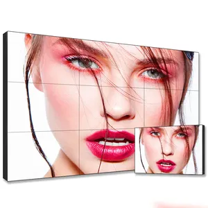 4k高清2x2 3x3 55英寸液晶发光二极管视频墙面板3.5毫米黑色220V发光二极管屏幕室内拼接屏