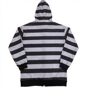 Women's Striped Hooded <b>Zip</b>-<b>Up</b> Sweatshirt Long Sleeve Regular Fit Breathable Windproof Knitted Polyester Winter Casual Wear - Product Image 6