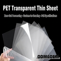 Feuille de PET transparente avec revêtement double face, épaisseur 0,1 mm-3,0 mm, résistante aux UV, qualité alimentaire, anti-buée, bonne brillance, découpe sur mesure