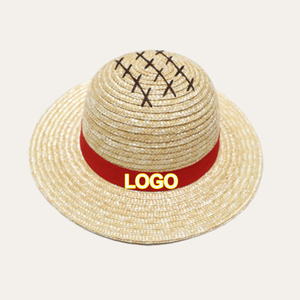 Vente en gros de chapeaux de paille <span class=keywords><strong>Luffy</strong></span>, chapeau de soleil à visière plate, cosplay d'anime, pour jeunes, adultes, enfants, femmes et hommes - Product Image 1
