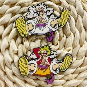 Sming Pins Anime Gear 5 Pin esmaltado de una pieza ropa roja Luffy Metal solapa insignia <span class=keywords><strong>Manga</strong></span> brillante broche personalizado - Product Image 1