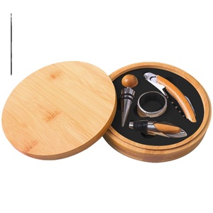 Sacacorchos <span class=keywords><strong>de</strong></span> Corcho, Juego <span class=keywords><strong>de</strong></span> Herramientas para Vino, Juego <span class=keywords><strong>de</strong></span> Sacacorchos <span class=keywords><strong>de</strong></span> <span class=keywords><strong>Madera</strong></span> <span class=keywords><strong>de</strong></span> Bambú y Vertedor <span class=keywords><strong>de</strong></span> Vino, Regalo y Set <span class=keywords><strong>de</strong></span> Regalo <span class=keywords><strong>de</strong></span> Vino - Product Image 1