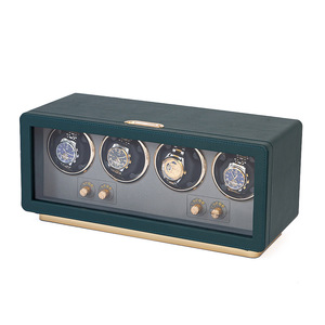 Luxury 4-Slots Mechanical <strong>Watch</strong> <strong>Winder</strong> with Mute Self-Pendulum Motor LED Lighting <strong>Watch</strong> <strong>Box</strong> for Household Use Two Control Knobs - Product Image 6