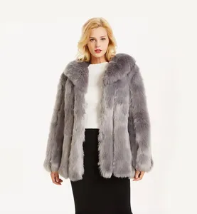 Factory High Quality New Fake Fox <strong>Fur</strong> Coat Women's Mid Length Style Patchwork <strong>Top</strong> <strong>Fur</strong> Women's <strong>Faux</strong> Fox <strong>Fur</strong> Coat