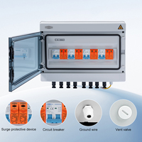 TOMZN boîte de combinaison solaire photovoltaïque PV Protection contre la foudre 4 entrées 4 sorties 1000VDC MCB SPD étanche IP65 12 voies de Distribution