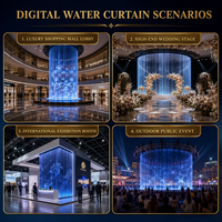 Cortina de Agua Digital Personalizada con Diseño Gráfico, Producción de Fuentes y Instalación In Situ para Paisajismo Comercial