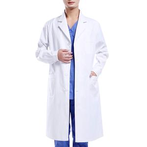 Haixin Unisex Slim Fit White Cotton Long Sleeve Lab Coat Workwear Nurse <strong>Uniform</strong> for Dental <strong>Clinic</strong> Doctors and Patients - Product Image 3