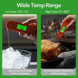 Haute précision ±1 ℃   Thermomètre alimentaire avec sonde 304, marche/arrêt automatique, réponse en 3-5 secondes pour barbecue, four, friteuse à air - Product Image 3