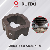 Brique cylindrique de magnésie-chrome réconstituée fusionnée, haute résistance au feu, pour four industriel, fourniture directe usine Ruitai